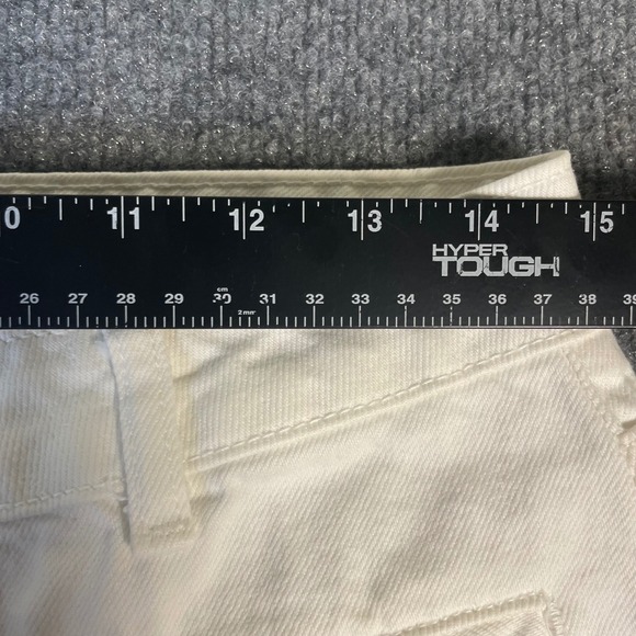 Zara Women White Denim Wide Leg Crop Jeans Size 4 - 30x28 Casual‎ Baggy Pockets - Picture 10 of 12
